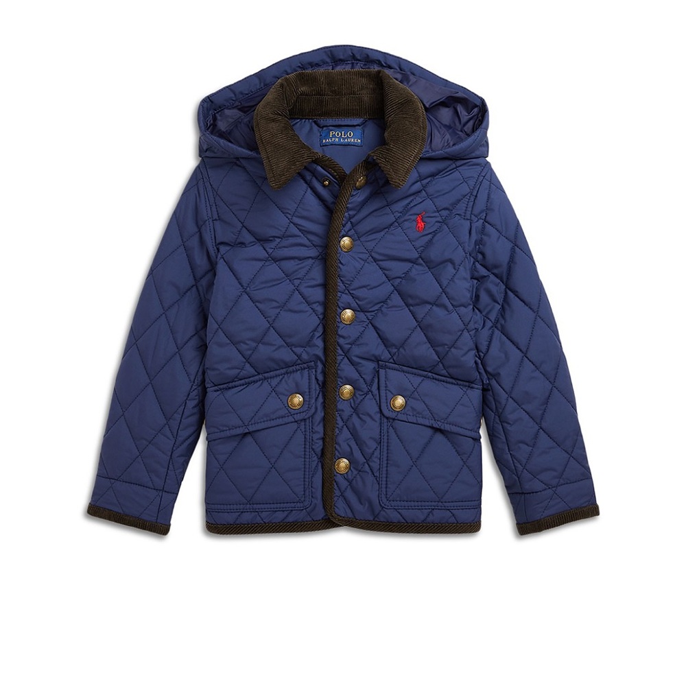 Navy Newport blue quilted bar jacket
